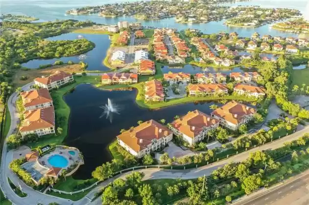 Marina Bay aerial shot, almost 60 acres on property.