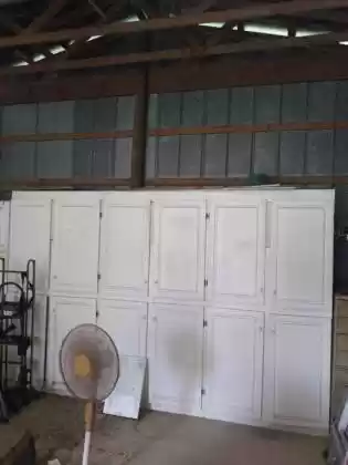STORAGE  CABINETS  IN 30' X 40' SHED