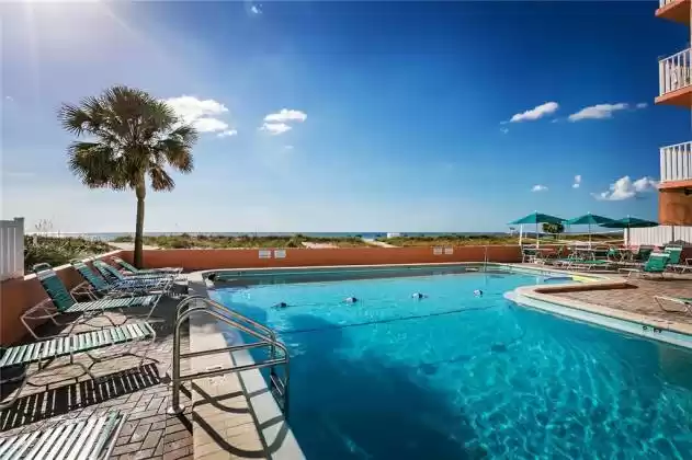 Heated beach front pool. Recently resurfaced. Pool bathrooms were recently updated.
