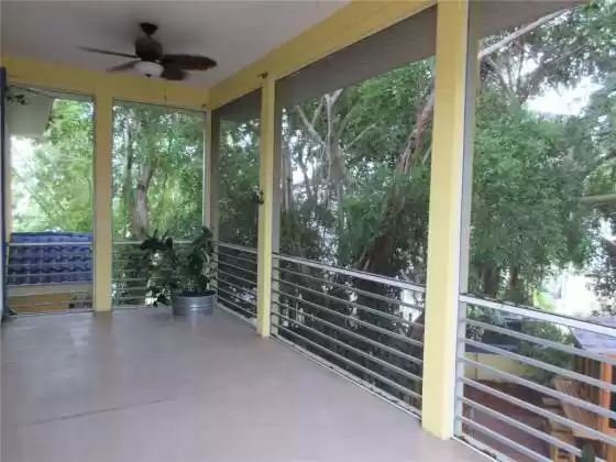 Upstairs screened balcony 22.4x8.8 to enjoy our tropical paradise backyard