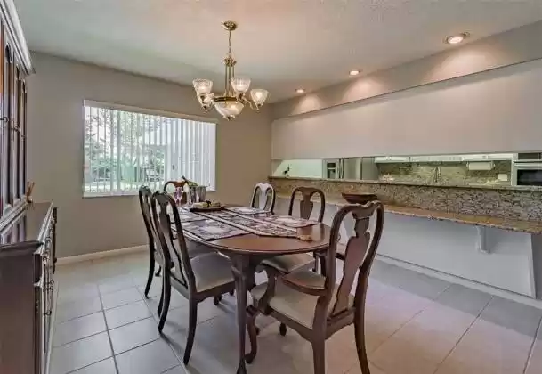 Dining room is open to kitchen and living room.