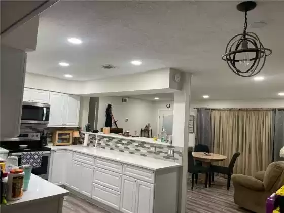 Kitchen open to family room