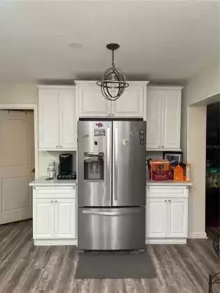 Kitchen and fridge area