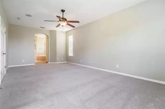 Spacious 13x18 Owner's Suite with new paint and carpet