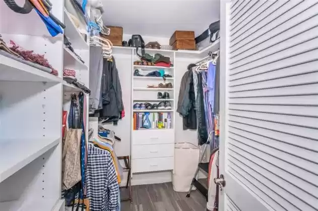 Master Walk-In Closet with Shelving