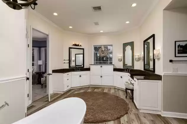 Luxurious Master Bath with 2 separate vanity areas