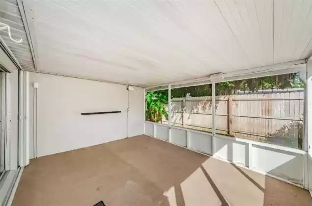 Covered / Screened patio from master bedroom