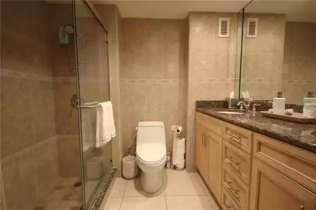 Updated bathroom with a walk in shower