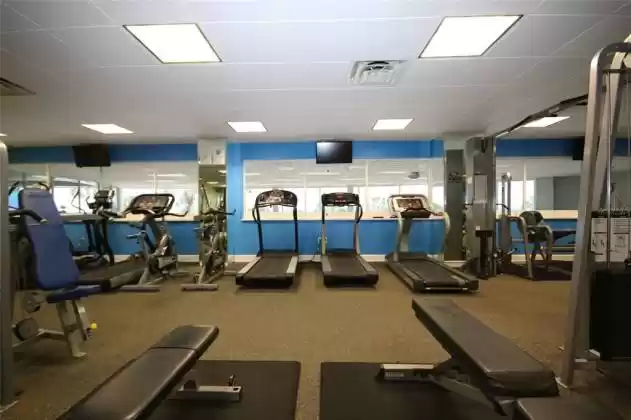 Community fitness center at the building