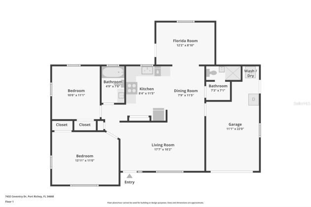 7432 COVENTRY DRIVE, PORT RICHEY, Florida 34668, 2 Bedrooms Bedrooms, ,2 BathroomsBathrooms,Residential,For Sale,COVENTRY,MFRU8235401